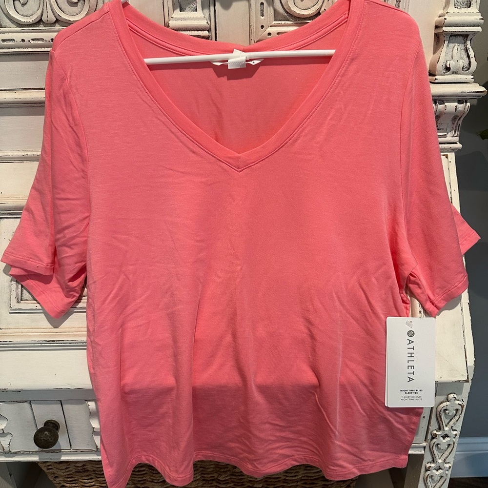 NWT Athleta Sleep Tee PINK SMALL